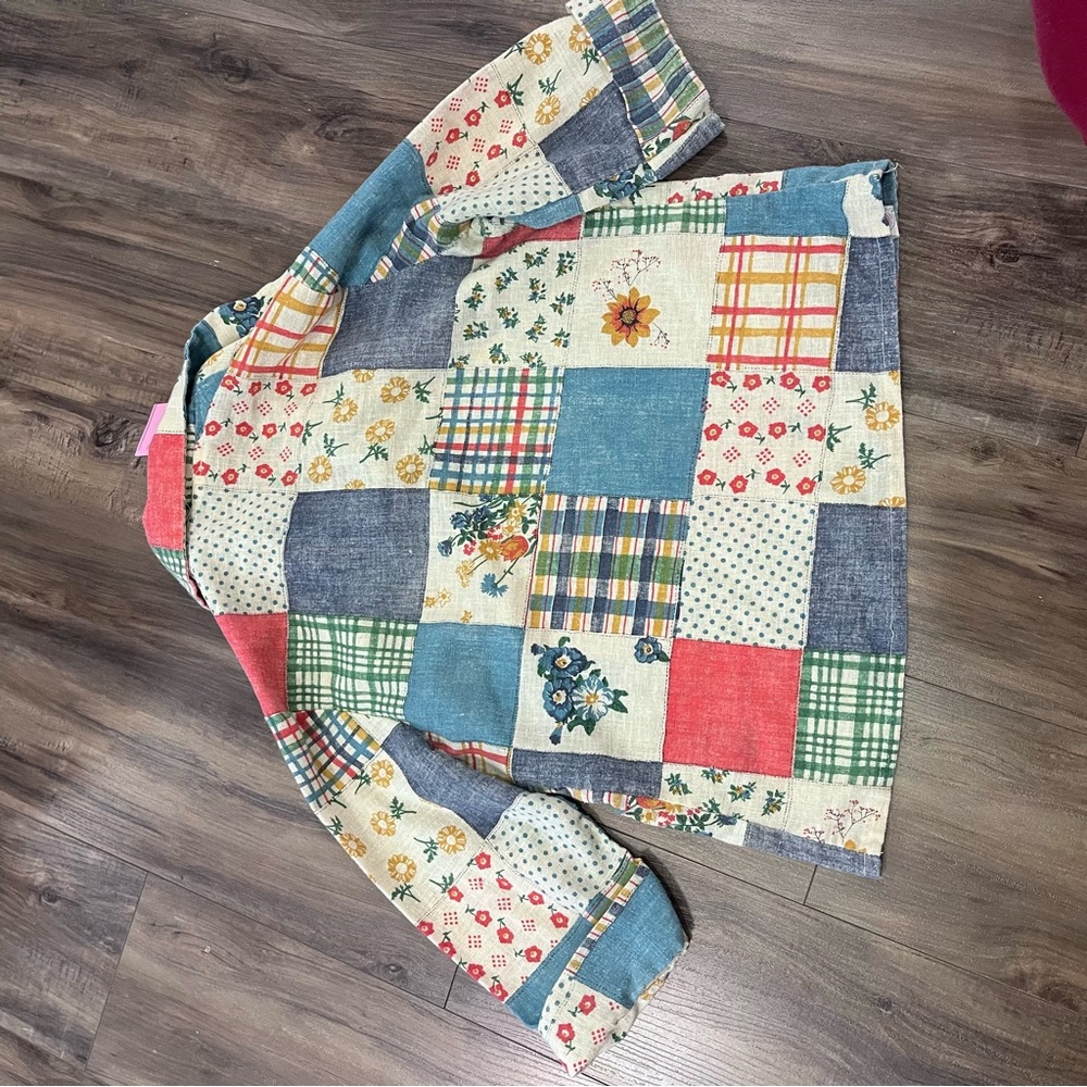 Patchwork Print Long Sleeve Top - Picture 5 of 5